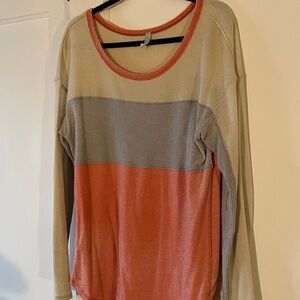 Free People Multicolor Long Sleeve Top